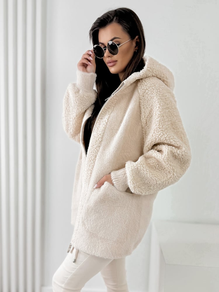 PŁASZCZ ALPAKA DOREENS BEŻOWY