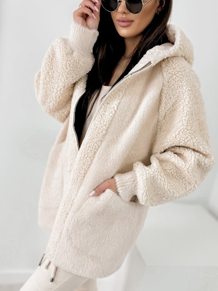 PŁASZCZ ALPAKA DOREENS BEŻOWY