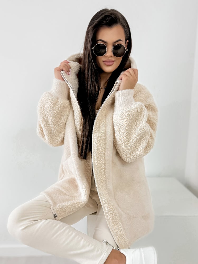 PŁASZCZ ALPAKA DOREENS BEŻOWY