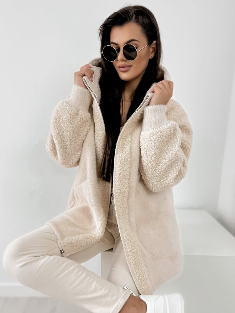 PŁASZCZ ALPAKA DOREENS BEŻOWY