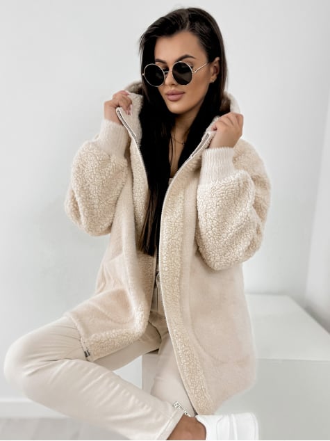 PŁASZCZ ALPAKA DOREENS BEŻOWY