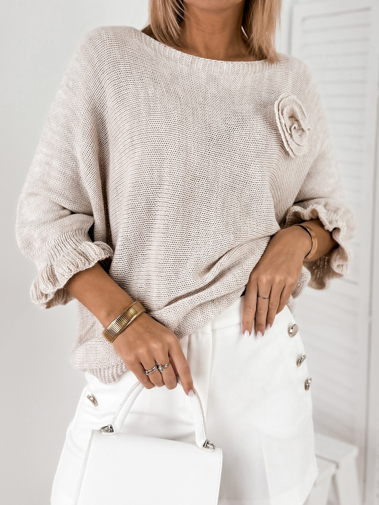 SWETER JUNIA BEŻOWY