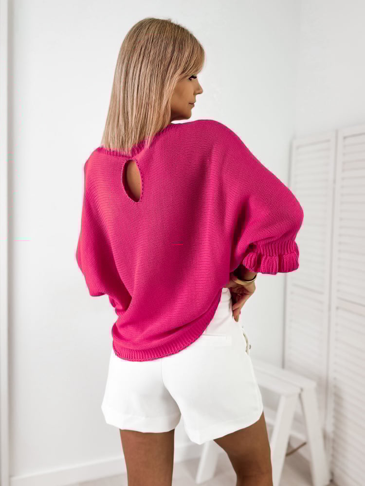 SWETER JUNIA NEONOWY RÓŻ