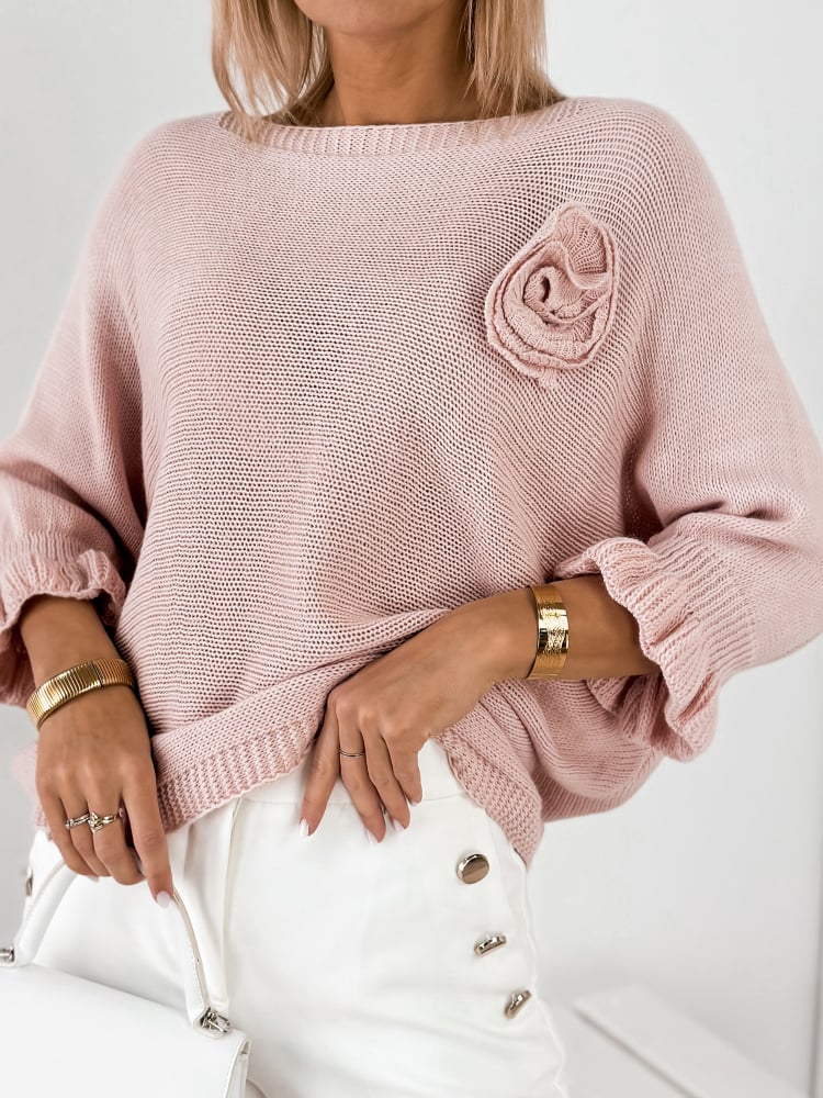 SWETER JUNIA PUDROWY RÓŻ
