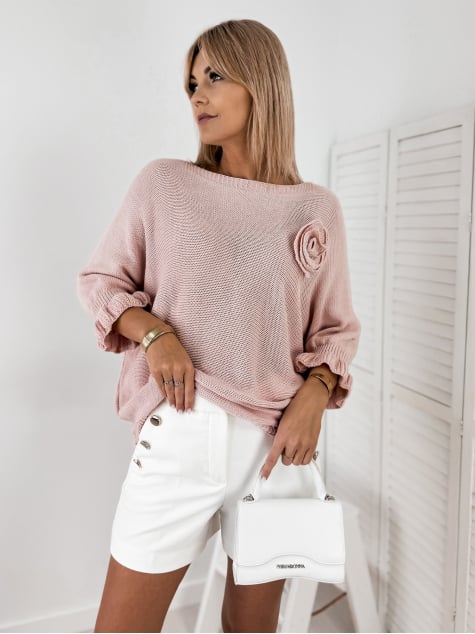 SWETER JUNIA PUDROWY RÓŻ