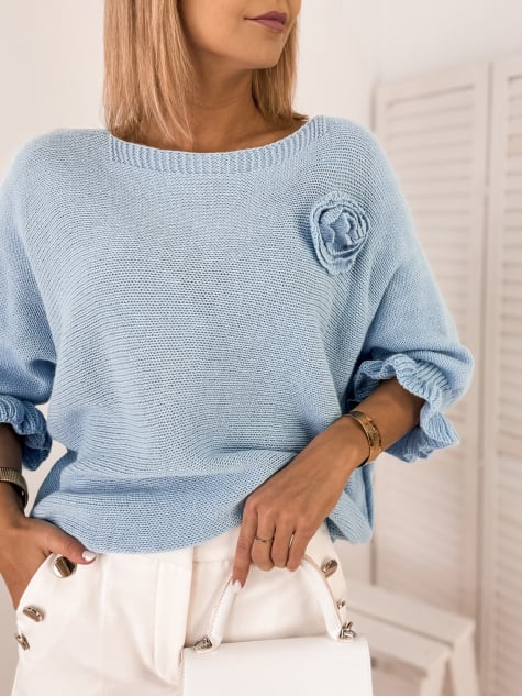 SWETER JUNIA BŁĘKITNY