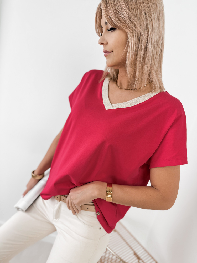 BLUZKA BREANA MALINOWA