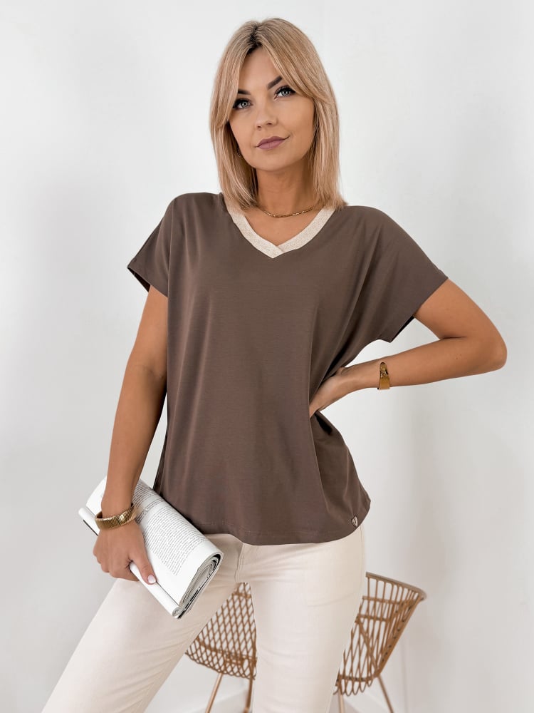 BLUZKA BREANA BRĄZOWA