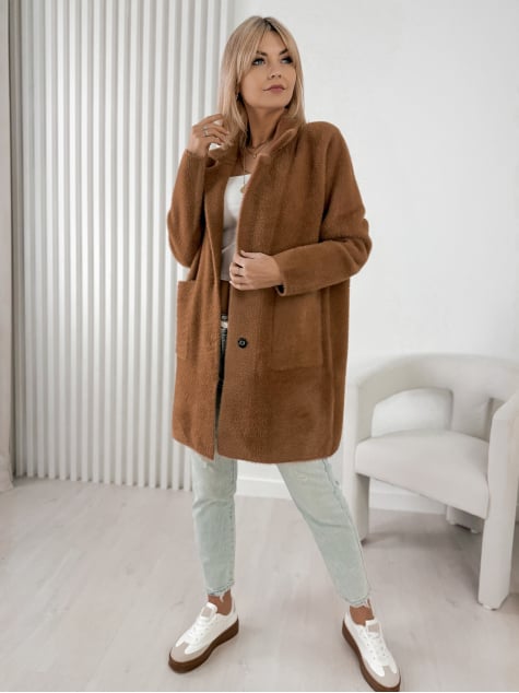 PŁASZCZ ALPAKA TORRANCE JASNOBRĄZOWY