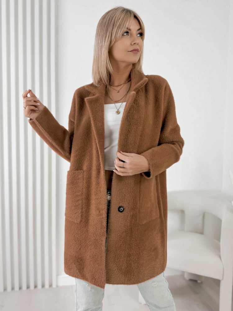 PŁASZCZ ALPAKA TORRANCE JASNOBRĄZOWY