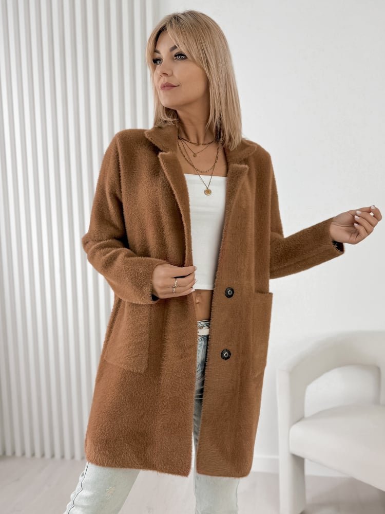 PŁASZCZ ALPAKA TORRANCE JASNOBRĄZOWY