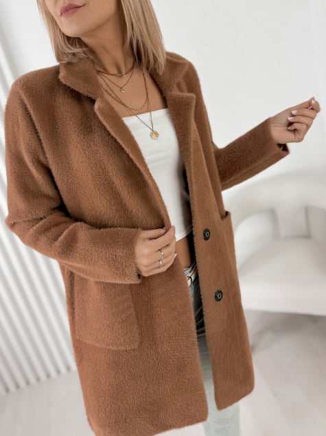 PŁASZCZ ALPAKA TORRANCE JASNOBRĄZOWY