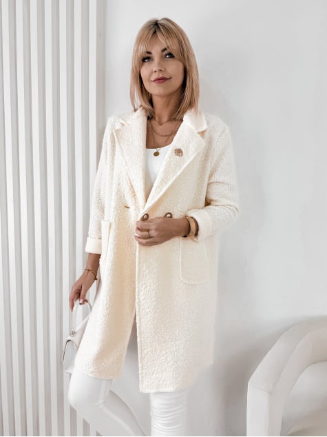 PŁASZCZ BOUCLE MELINDA ECRU
