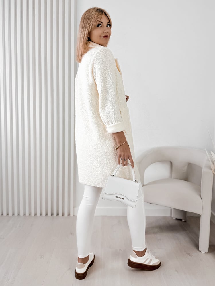 PŁASZCZ BOUCLE MELINDA ECRU