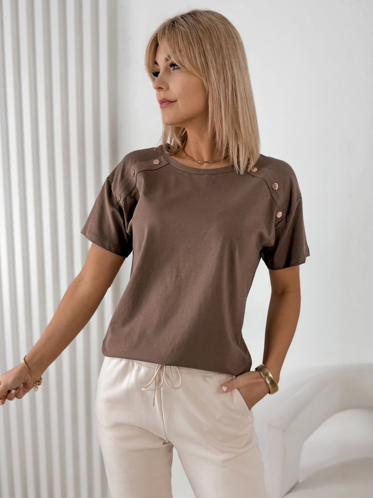 BLUZKA BEXLEY BRĄZOWA