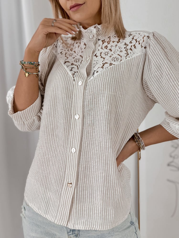 KOSZULA GOVIN BEŻOWA