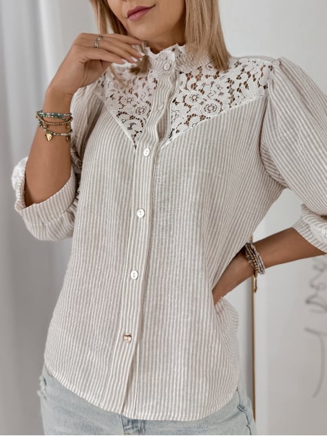 KOSZULA GOVIN BEŻOWA