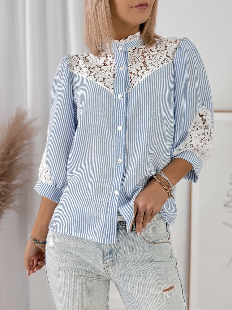 KOSZULA GOVIN BŁĘKITNA