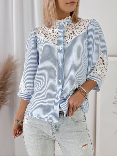 KOSZULA GOVIN BŁĘKITNA