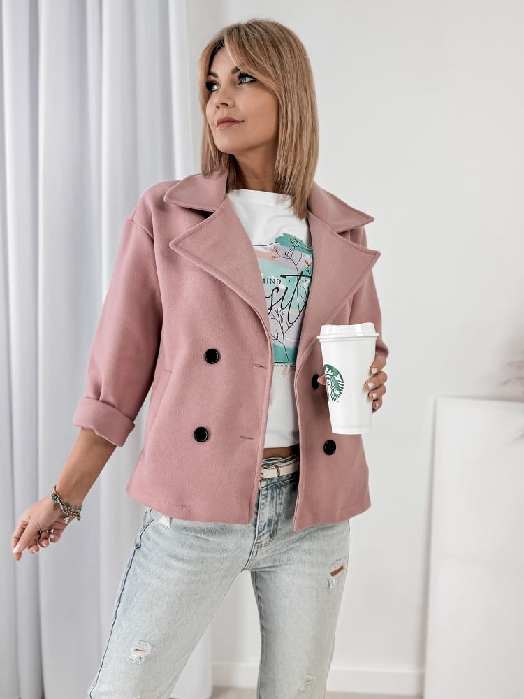 PŁASZCZ NAYA PUDROWY RÓŻ