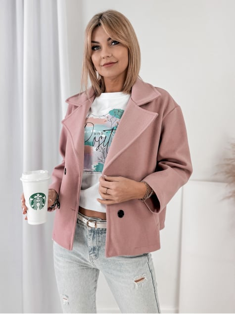 PŁASZCZ NAYA PUDROWY RÓŻ