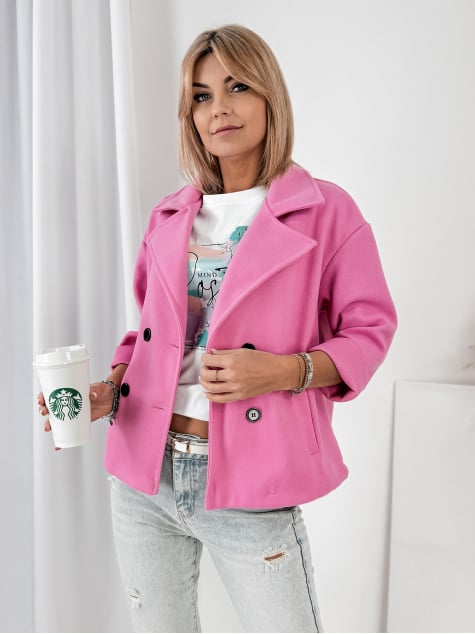 PŁASZCZ NAYA RÓŻOWY