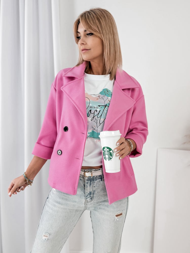 PŁASZCZ NAYA RÓŻOWY