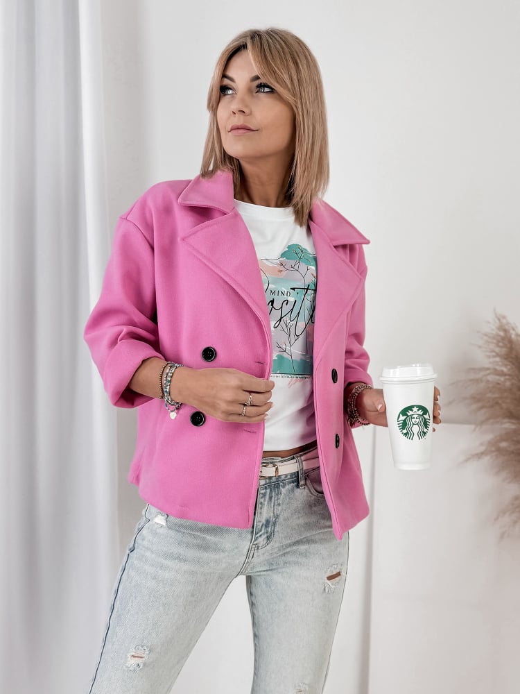 PŁASZCZ NAYA RÓŻOWY