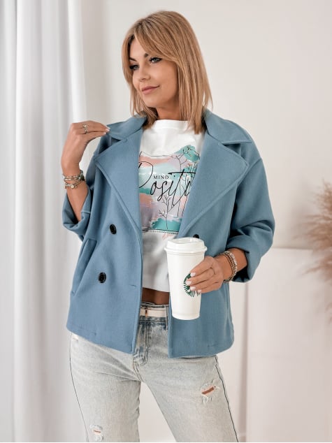 PŁASZCZ NAYA NIEBIESKI