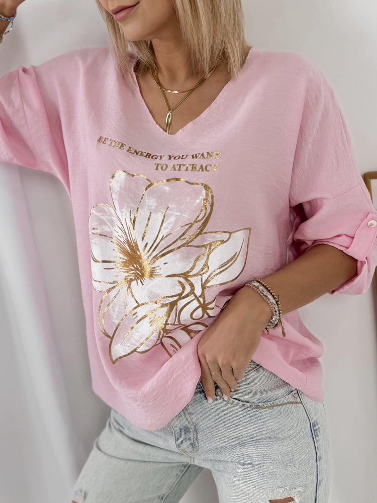 BLUZKA ZINZA PUDROWY RÓŻ