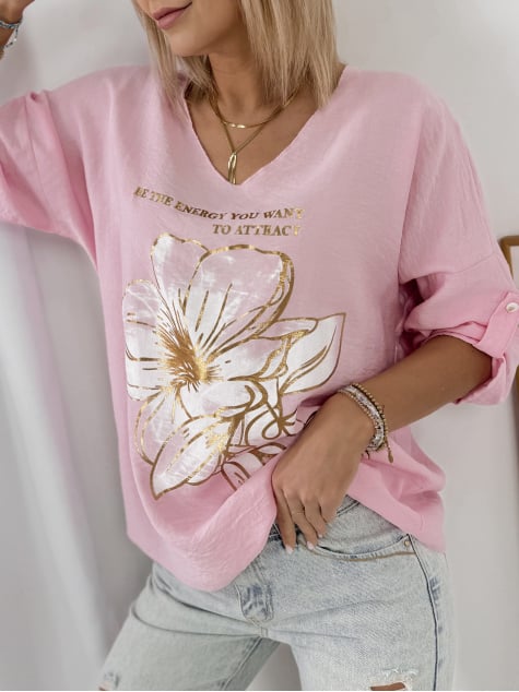 BLUZKA ZINZA PUDROWY RÓŻ