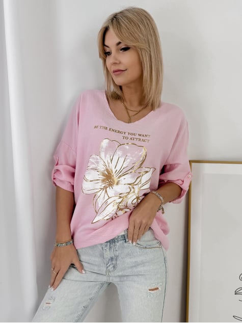 BLUZKA ZINZA PUDROWY RÓŻ