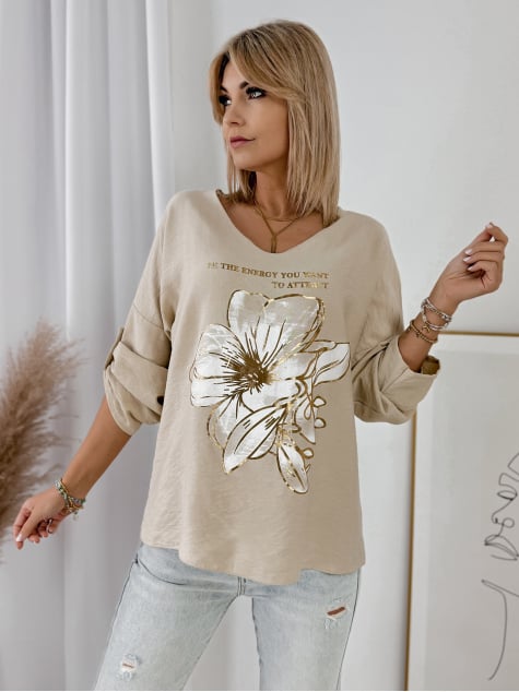 BLUZKA ZINZA BEŻOWA