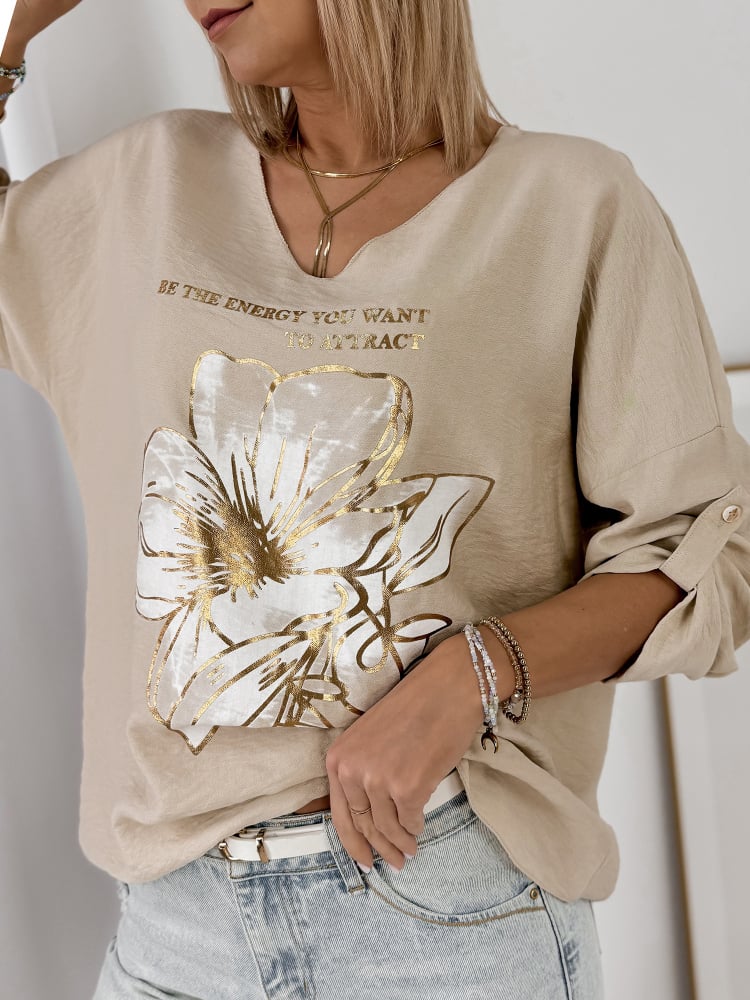 BLUZKA ZINZA BEŻOWA