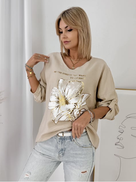 BLUZKA ZINZA BEŻOWA
