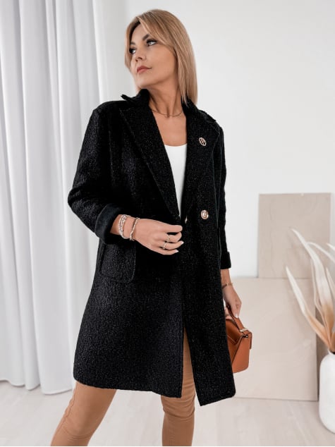 PŁASZCZ BOUCLE MELINDA CZARNY