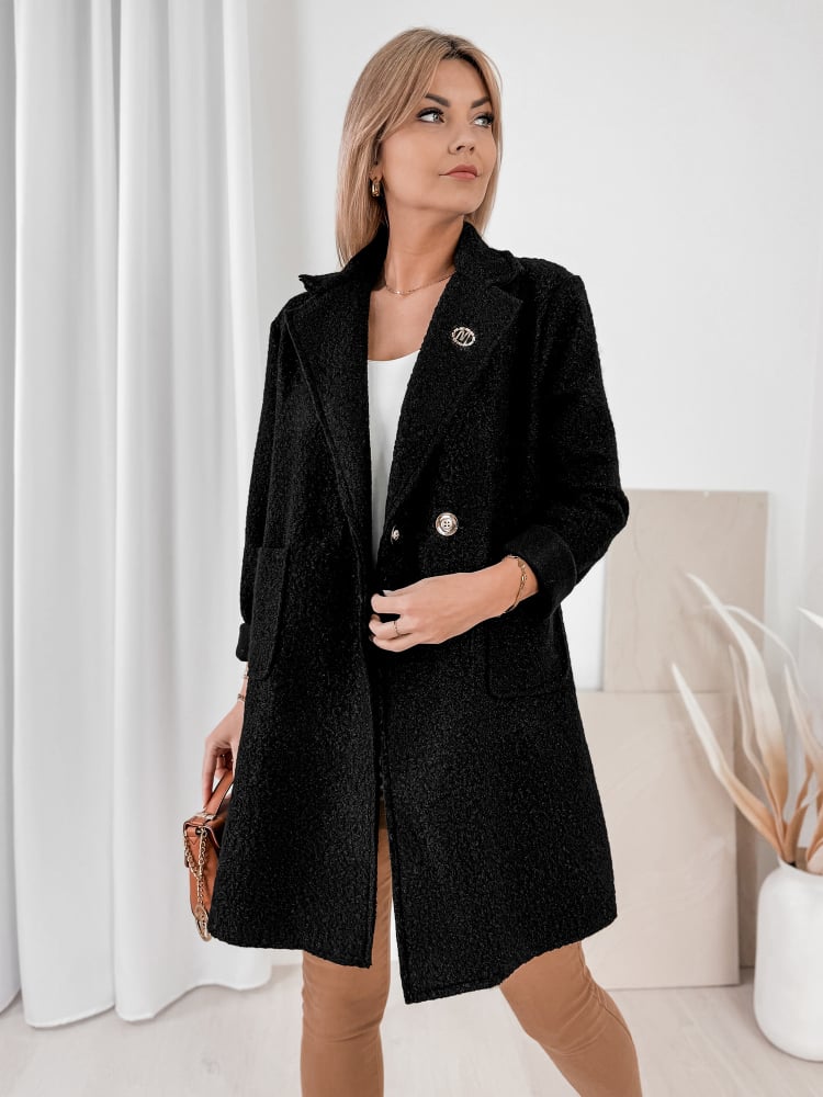 PŁASZCZ BOUCLE MELINDA CZARNY