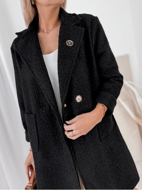 PŁASZCZ BOUCLE MELINDA CZARNY