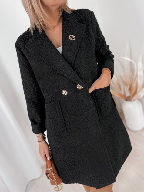 PŁASZCZ BOUCLE MELINDA CZARNY