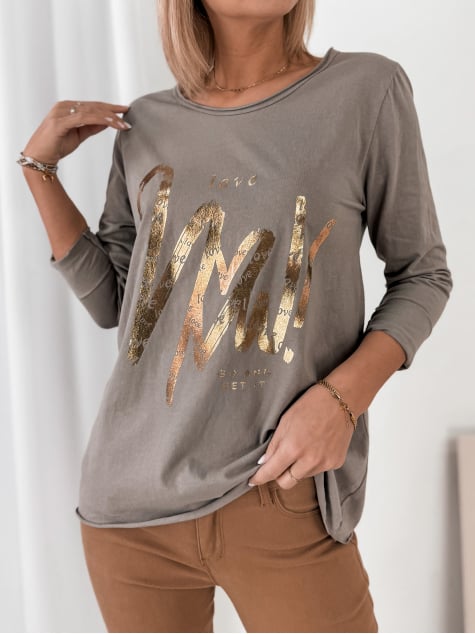 BLUZKA MIRON CIEMNOBEŻOWA