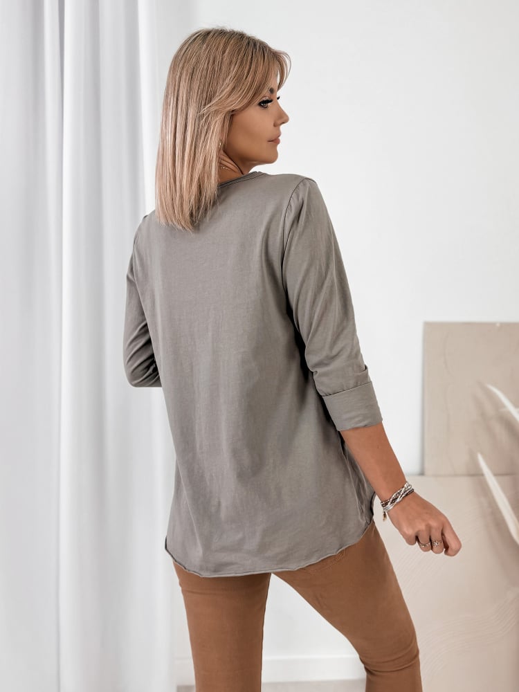 BLUZKA MIRON CIEMNOBEŻOWA