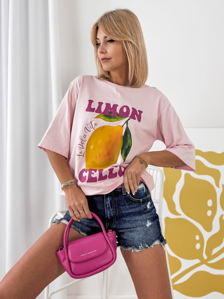 BLUZKA LIMONES PUDROWY RÓŻ