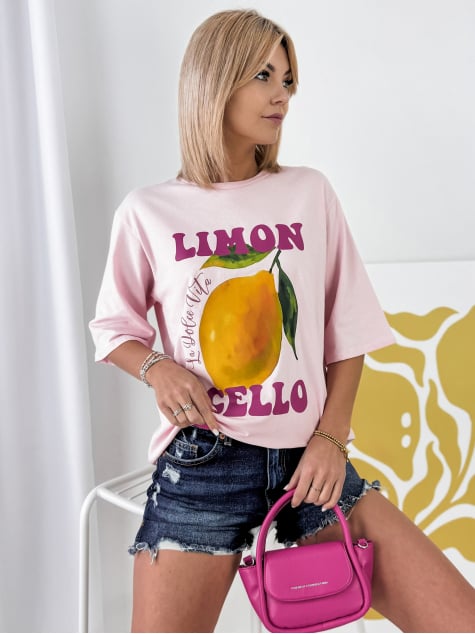 BLUZKA LIMONES PUDROWY RÓŻ