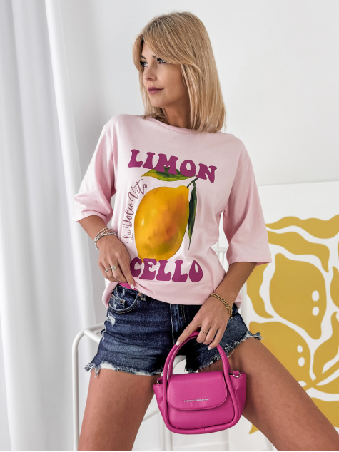 BLUZKA LIMONES PUDROWY RÓŻ