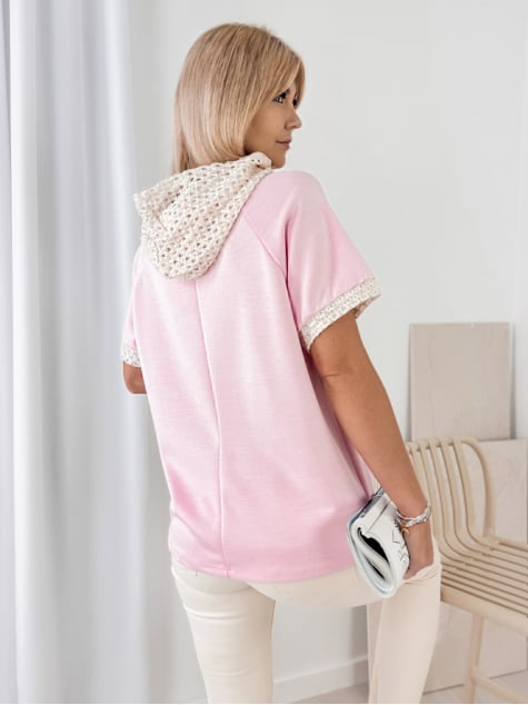 BLUZKA VELORA PUDROWY RÓŻ