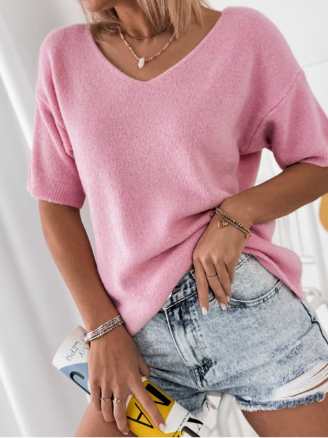 SWETER ORVA PUDROWY RÓŻ