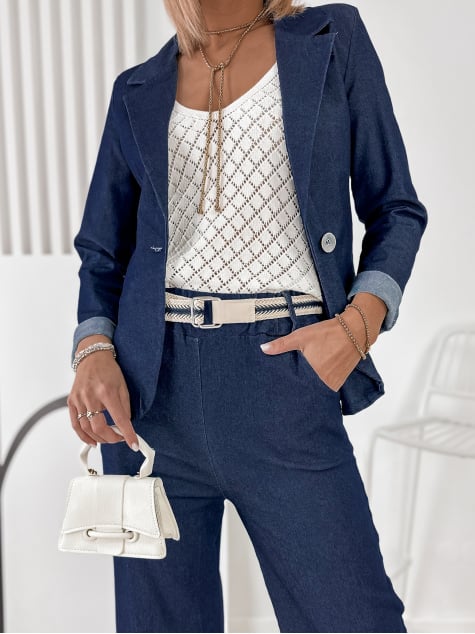 SPODNIE JAMINNA CIEMNONIEBIESKIE