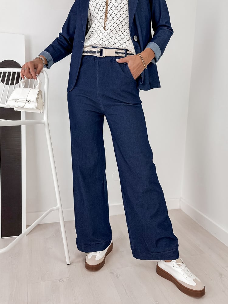 SPODNIE JAMINNA CIEMNONIEBIESKIE