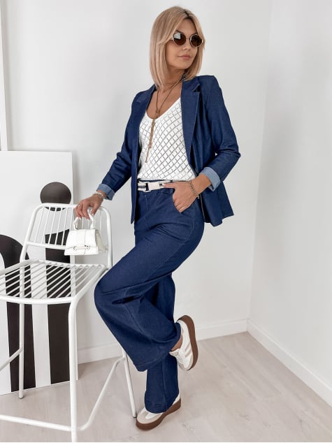 SPODNIE JAMINNA CIEMNONIEBIESKIE