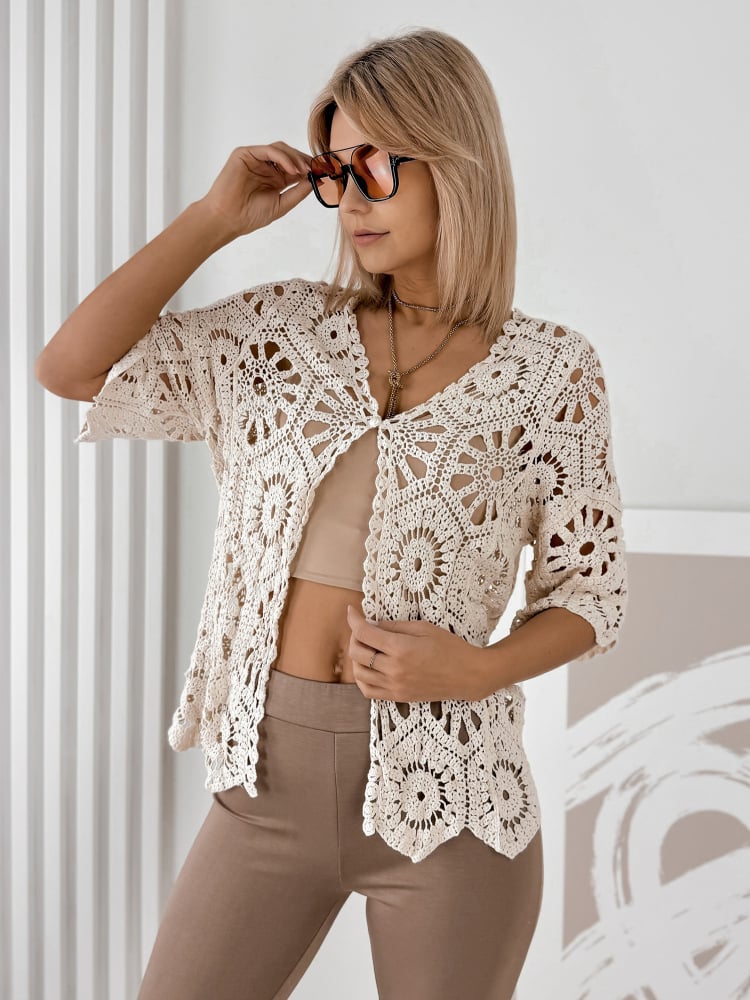 SWETER BRIELLE BEŻOWY